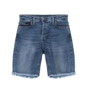 Stilig Denim Shorts med Frynsedetaljer