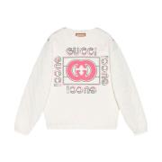 Vintage Logo Quilted Sweatshirt Hvit