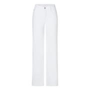 Hvite Wide Leg Jeans