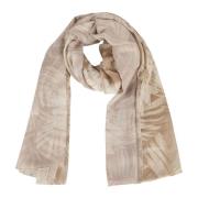 Bladtrykk Georgette Skjerf Wrap Stil