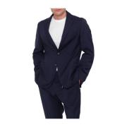 Blå Ull Slim Fit Blazer