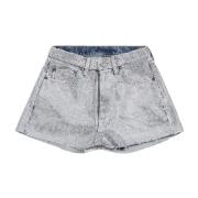 Krystall Bomull Denim Shorts