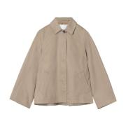 Khaki Cropped Trench Coat