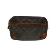 Pre-owned Brunt lerret Louis Vuitton Compiegne