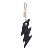 Skinn Lightning Charm Svart Nappa M/Gull