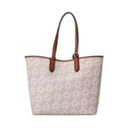 Beige Open Tote Bag for Kvinner