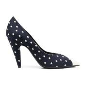 Polka Dot-Print Pumps