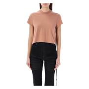 Rosa Cropped T-skjorte