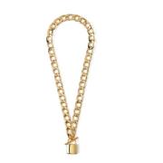 Chunky Padlock Necklace - Pale Gold