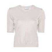 Hals Top - Beige Strikket