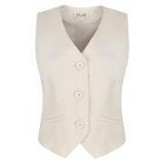 Skreddersydd Vest Top i Sandy Beige