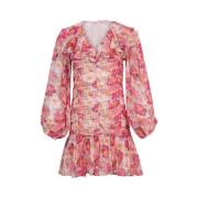 Blomster Georgette Smocking Kjole