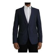 Blå Slim Fit Blazer Martini Stil