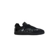 Svart Semsket Lav-Top Sneakers