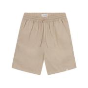 Beige Lin Shorts Ultralett Luftig Stoff