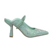 Elegant Slingback Sko med Rhinestone Detalj