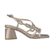 Rhinestone Square Heel Sandal