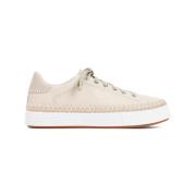 Perle Beige Skinn Sneakers