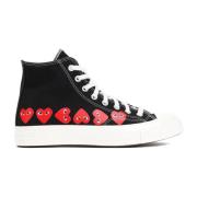 Svart Canvas Hi Top Sneakers