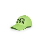 Grønn Bomull Baseball Cap med Brodert Logo