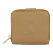 Pre-owned Beige skinn Yves Saint Laurent lommebok