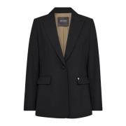 Elegant Svart Blazer med V-Hals