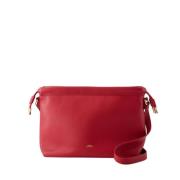 Rød Syntetisk Ninon Crossbody Veske