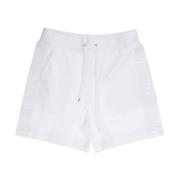 Hvit Bomull Regular Fit Shorts