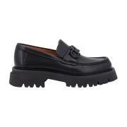 Sort Skinn Loafer Aw23 - Stilig og Komfortabel