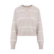 Paljett Stripe V-Hals Topp