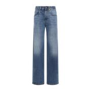 Blå Denim Straight Leg Pant