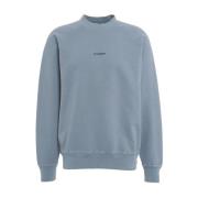 Blå Brodert Logo Sweatshirt Aw24