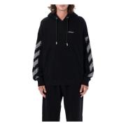 Pixel Diag Skate Hoodie Svart Hvit