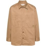 Stilig Beige Overshirt for Menn