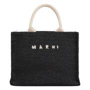 Liten tote raffia-effekt stoff