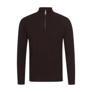 Half Zip Ull-Kashmir Genser Brun