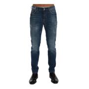 Blå Vask Slim Fit Jeans