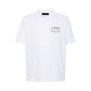 Hvit Logo Print Crew Neck T-skjorte