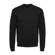 Pima Bomull Crew Neck Strikke