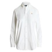 Hvit Stretch Slim Fit Oxford Skjorte