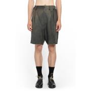 Grå Plissert Dress Shorts