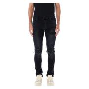 Vintage Svart Bandana Jacquard Skinny Jeans