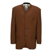 Brun Enkel Bryst Blazer Aw20