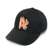 Monogram Logo Baseball Cap Svart Lue