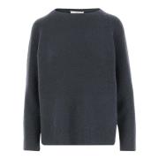 Navy Ullblanding Crew Neck Sweater