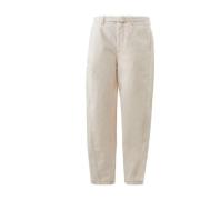 Beige Bomull Jeans og Bukse