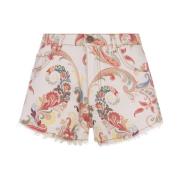 Blomster Paisley High-Waisted Shorts