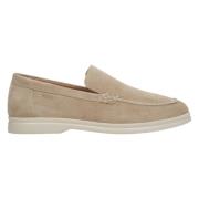 Kvinners Sand Beige Naturlig Velour Loafers Er00113365