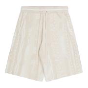 Multifarget Jacquard Bomull Bermuda Shorts