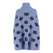 Ull Poncho med DG Logo Motif